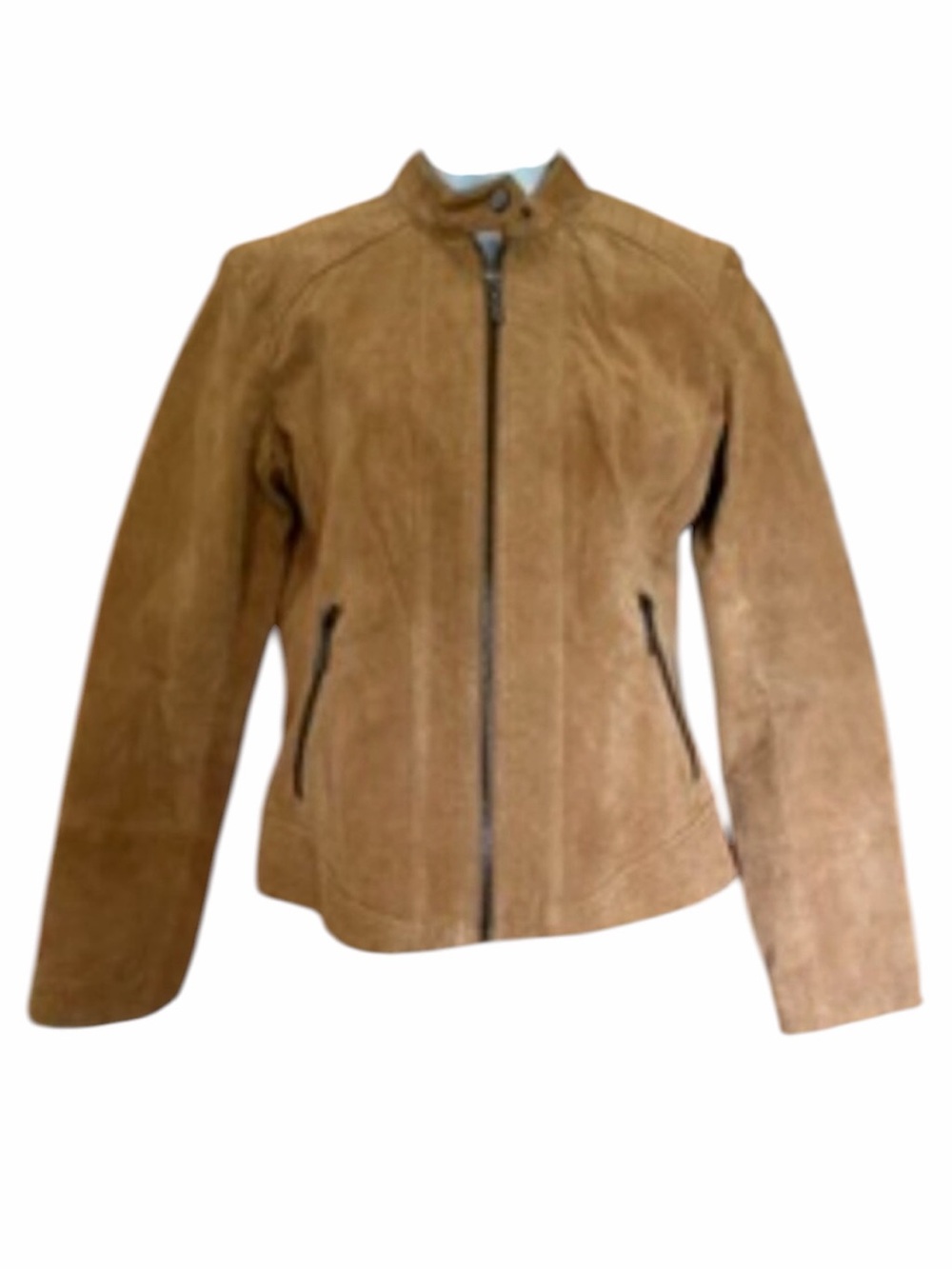 Bernardo‎ Suede Leather Tailored Biker Moto Jacket Size Small. Camel. - Picture 3 of 7